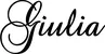 Produktbeispiel Schriftzug - Giulia