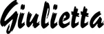 Produktbeispiel Schriftzug - Giulietta
