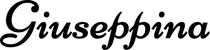 Produktbeispiel Schriftzug - Giuseppina