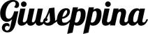 Produktbeispiel Schriftzug - Giuseppina