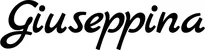 Produktbeispiel Schriftzug - Giuseppina