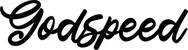 Produktbeispiel Schriftzug - Godspeed