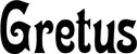 Produktbeispiel Schriftzug - Gretus