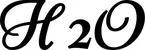 Produktbeispiel Schriftzug - H2O