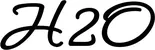 Produktbeispiel Schriftzug - H2O