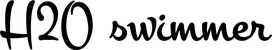 Produktbeispiel Schriftzug - H2O swimmer