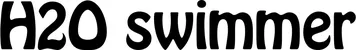 Produktbeispiel Schriftzug - H2O swimmer