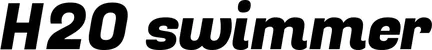 Produktbeispiel Schriftzug - H2O swimmer