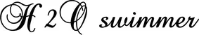 Produktbeispiel Schriftzug - H2O swimmer