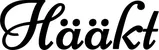Produktbeispiel Schriftzug - Hääkt