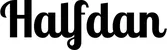 Produktbeispiel Schriftzug - Halfdan