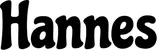 Produktbeispiel Schriftzug - Hannes