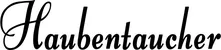 Produktbeispiel Schriftzug - Haubentaucher