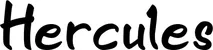 Produktbeispiel Schriftzug - Hercules