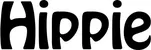 Produktbeispiel Schriftzug - Hippie