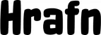 Produktbeispiel Schriftzug - Hrafn