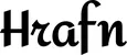 Produktbeispiel Schriftzug - Hrafn