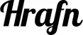 Produktbeispiel Schriftzug - Hrafn