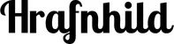 Produktbeispiel Schriftzug - Hrafnhild