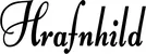 Produktbeispiel Schriftzug - Hrafnhild