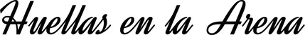 Produktbeispiel Schriftzug - Huellas en la Arena
