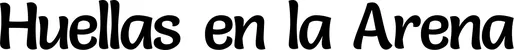 Produktbeispiel Schriftzug - Huellas en la Arena