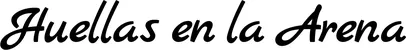 Produktbeispiel Schriftzug - Huellas en la Arena