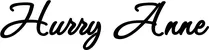 Produktbeispiel Schriftzug - Hurry Anne
