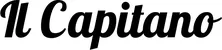 Produktbeispiel Schriftzug - Il Capitano