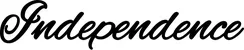Produktbeispiel Schriftzug - Independence