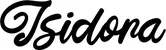 Produktbeispiel Schriftzug - Isidora