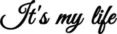 Produktbeispiel Schriftzug - It's my life