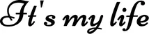 Produktbeispiel Schriftzug - It's my life