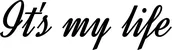 Produktbeispiel Schriftzug - It's my life