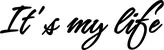 Produktbeispiel Schriftzug - It's my life
