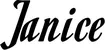 Produktbeispiel Schriftzug - Janice