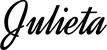Produktbeispiel Schriftzug - Julieta