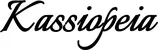Produktbeispiel Schriftzug - Kassiopeia