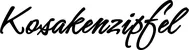 Produktbeispiel Schriftzug - Kosakenzipfel