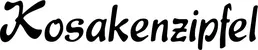 Produktbeispiel Schriftzug - Kosakenzipfel