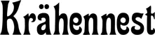 Produktbeispiel Schriftzug - Krähennest