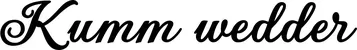 Produktbeispiel Schriftzug - Kumm wedder