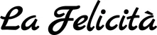 Produktbeispiel Schriftzug - La Felicità