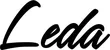 Produktbeispiel Schriftzug - Leda
