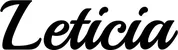 Produktbeispiel Schriftzug - Leticia