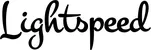 Produktbeispiel Schriftzug - Lightspeed