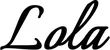 Produktbeispiel Schriftzug - Lola