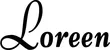 Produktbeispiel Schriftzug - Loreen