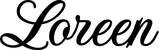 Produktbeispiel Schriftzug - Loreen