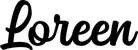 Produktbeispiel Schriftzug - Loreen